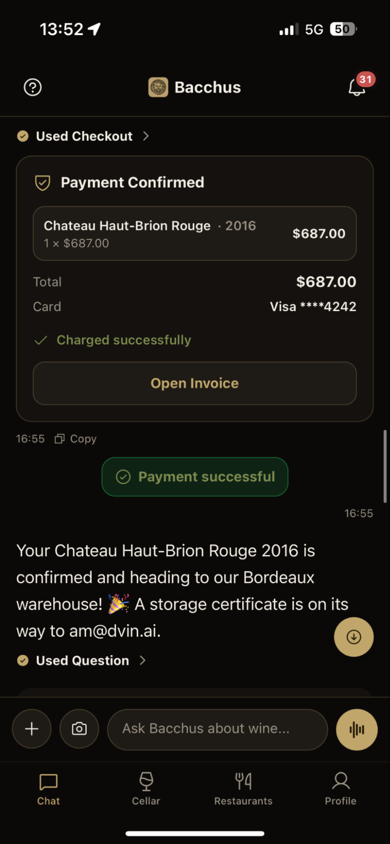 Bacchus - Wine AI screenshot 4
