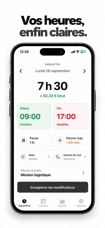 HORA – Heures de travail screenshot 1 of 5