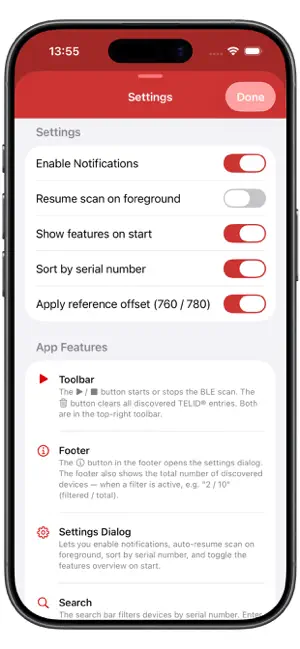 TELID®7sensor screenshot 3