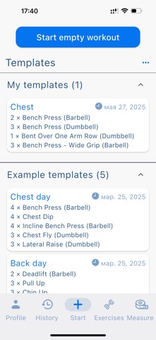 Smart Gym Workout Tracker iPhone screenshot
