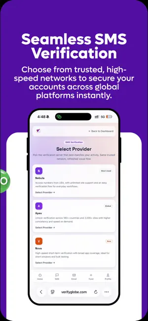 VerifyGlobe - SMS & Utilities screenshot 4