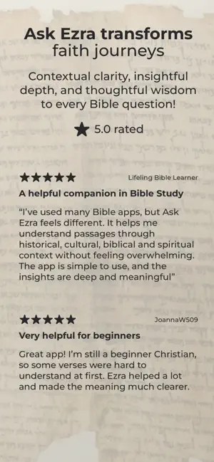 Ask Ezra: Your AI Bible Tutor screenshot 1