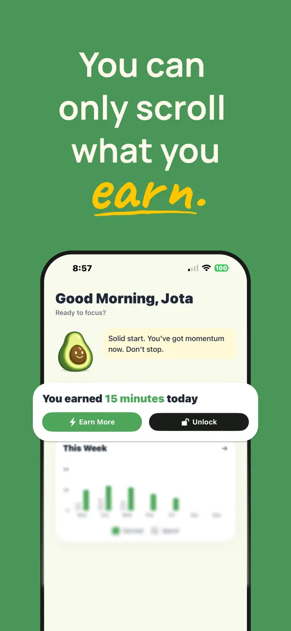 Screenshot #1 pour abocado: app blocker & goals