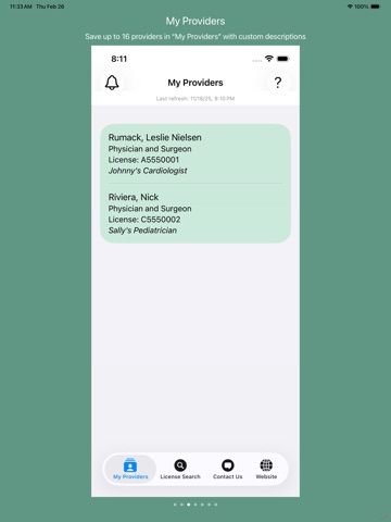 Medical Board of California iPad screenshot