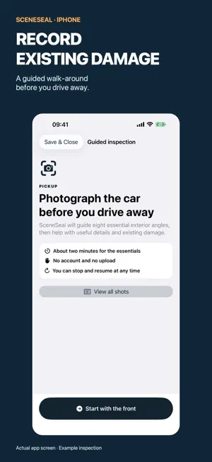 SceneSeal: Rental Car Photos screenshot 2