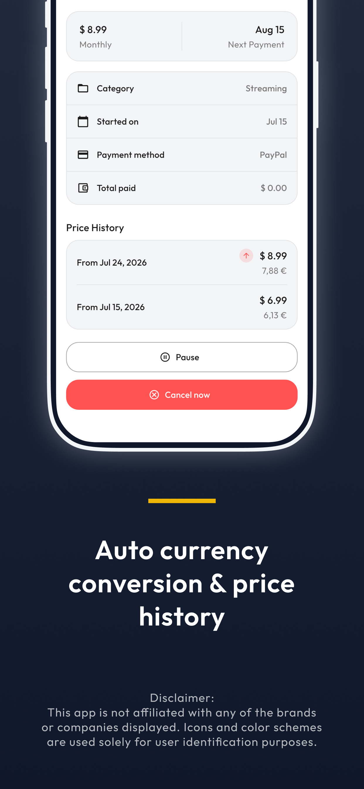 SubTrack: Subscription screenshot 6