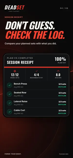 DEADSET: Gym Workout Tracker screenshot 4