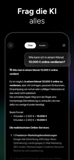 Screenshot von KI Chatbot Deutsch - Genie AI auf dem iPhone 2