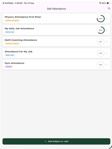 Daily Attendance Tracker App iPad screenshot 4