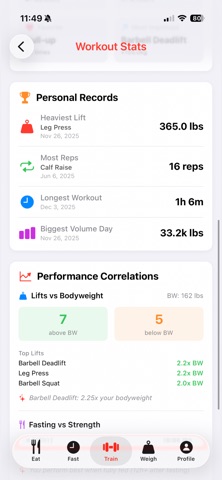 EatFastTrain Complete Fitness iPhone screenshot
