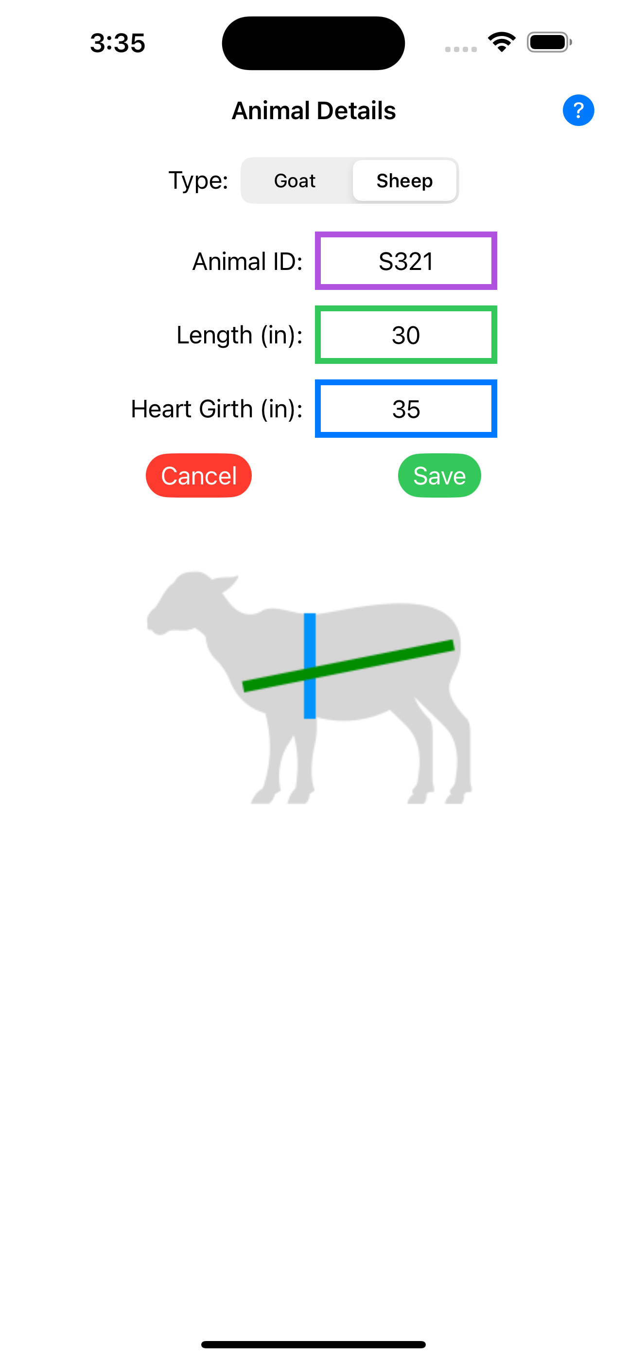 Goat / Sheep Weight Estimator screenshot 3