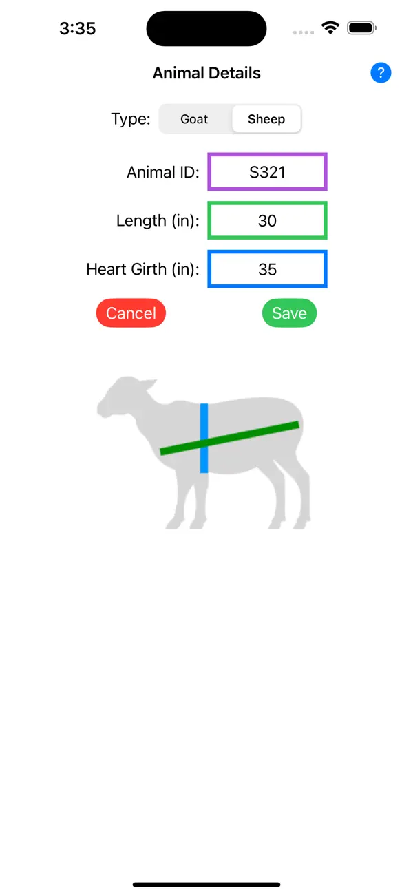 Screenshot #3 pour Goat / Sheep Weight Estimator
