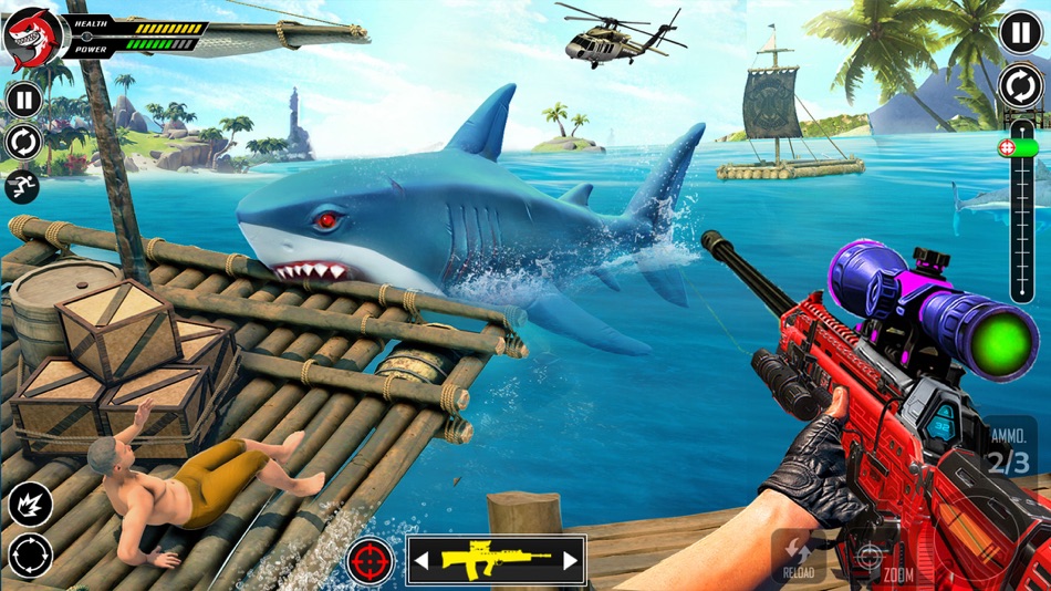 #3. Shark Attack Simulator Game 3D (iOS) Podle: Appricot Studio