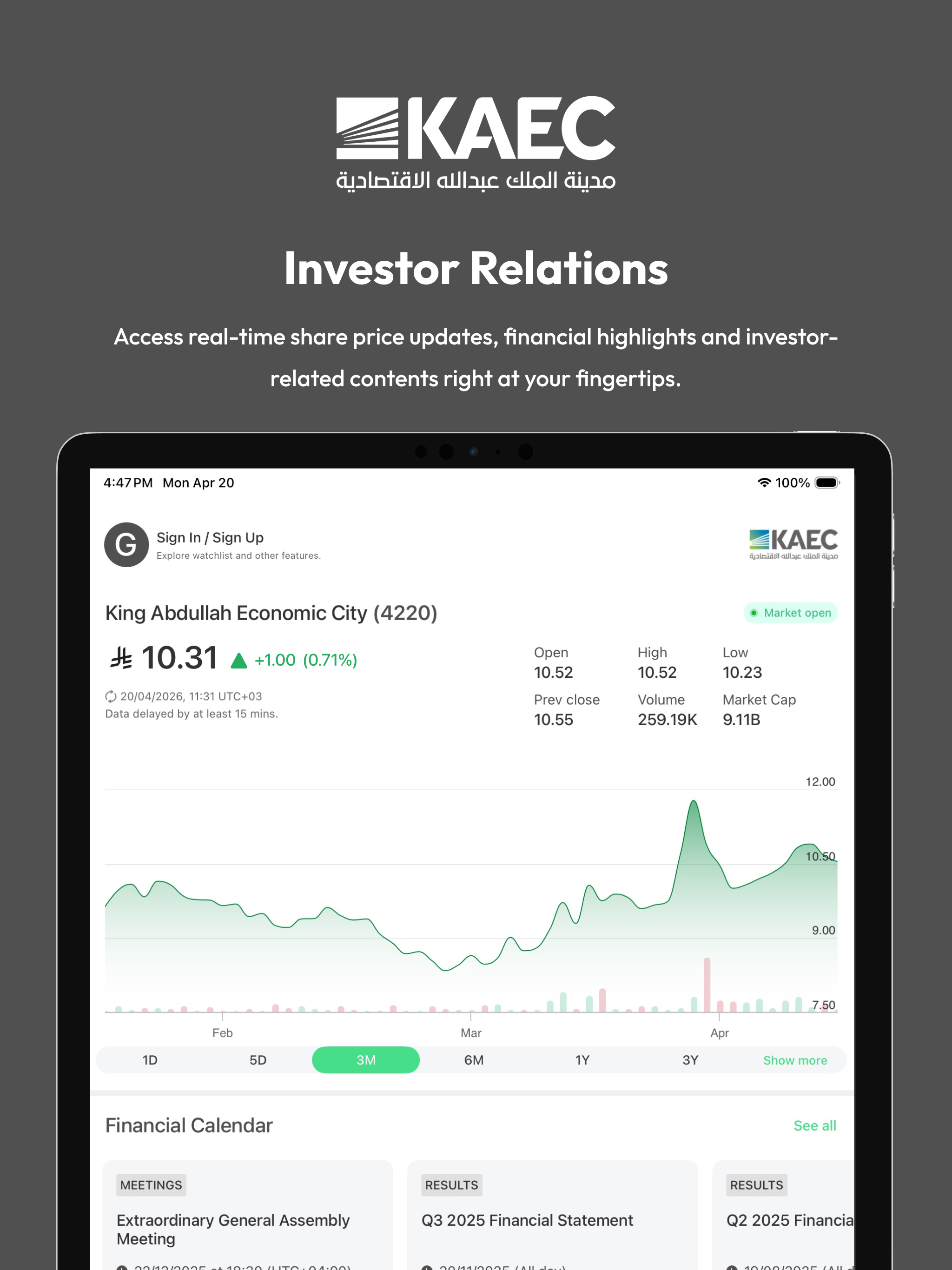 KAEC Investor Relations