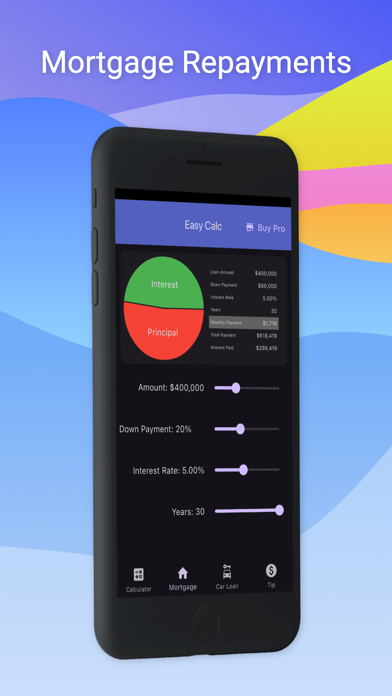 Mortgage Auto loan Easy Calc Screenshot