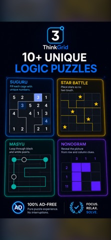 ThinkGrid: Calm Logic Puzzles Screenshot 3 of 10