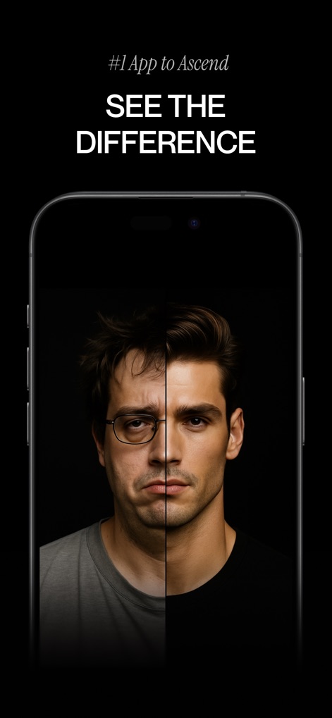 Ascension - Facial Analysis - Observe the striking visual comparison of facial features, illustrating the potential for aesthetic improvement.