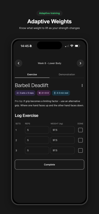 Repit: Gym Log & Tracker Screenshot 2 of 5