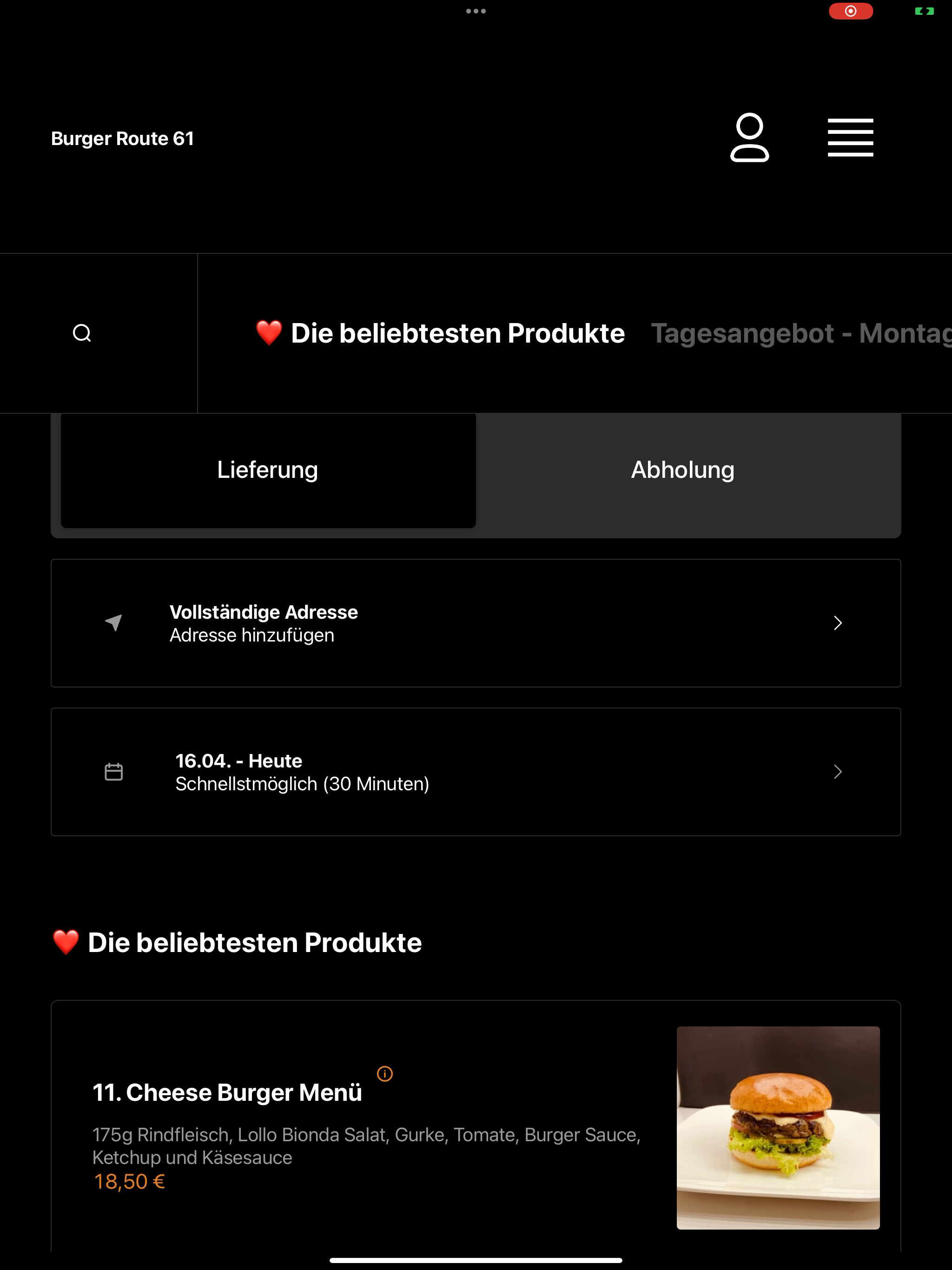 Burger Route 61 Bielefeld screenshot 7