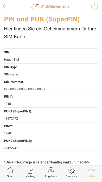 Screenshot #3 pour SimDiscount.de Servicewelt