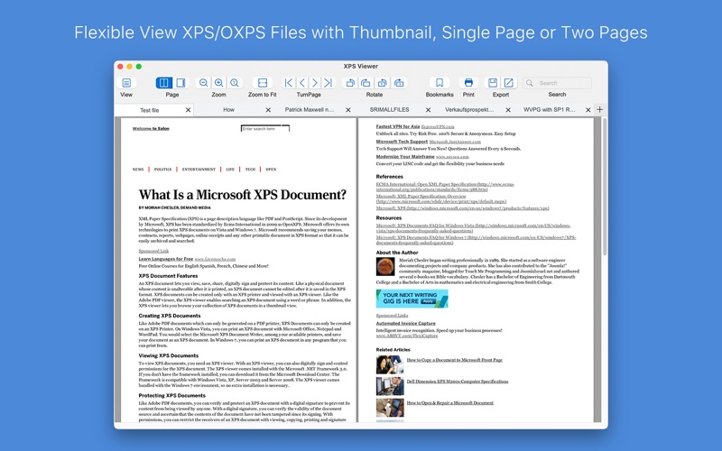 XPS Viewer - Read XPS Files
