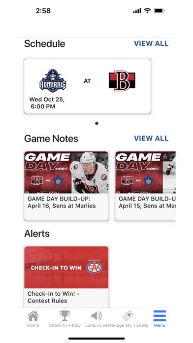 Belleville Senators Screenshot
