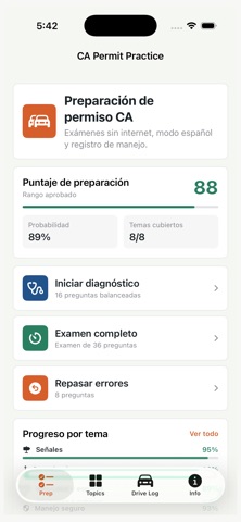 CA Permit Practice 2026 iPhone screenshot