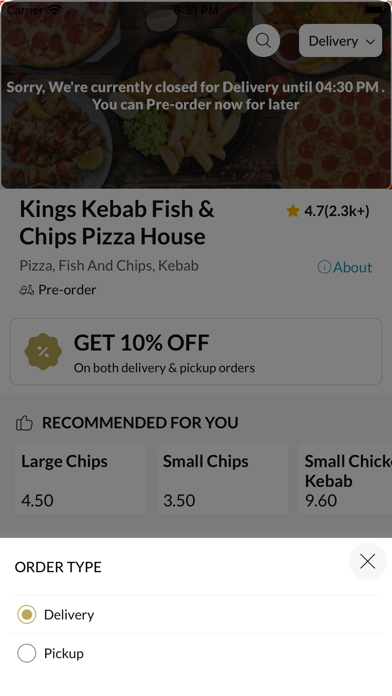 Kings Kebab Fish & Chips Screenshot