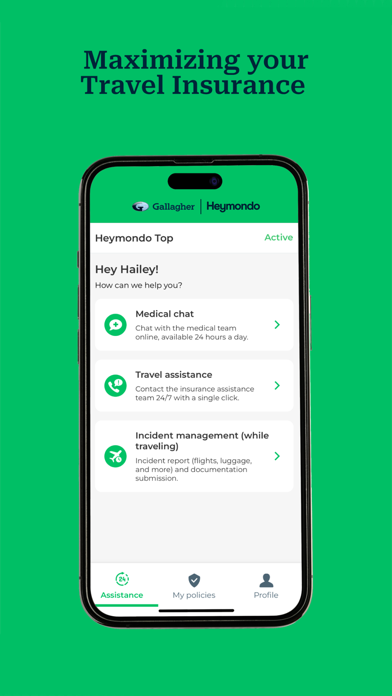 Heymondo - Travel insurance screenshot