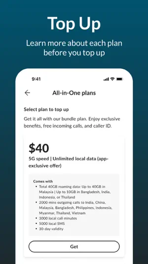 Singtel Prepaid hi!App screenshot 3