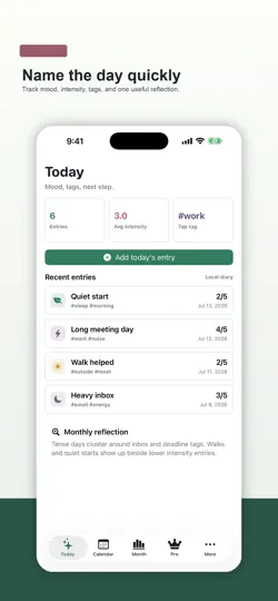 Capture d'écran de Mood Diary - Emotion Tracker sur iPhone 1