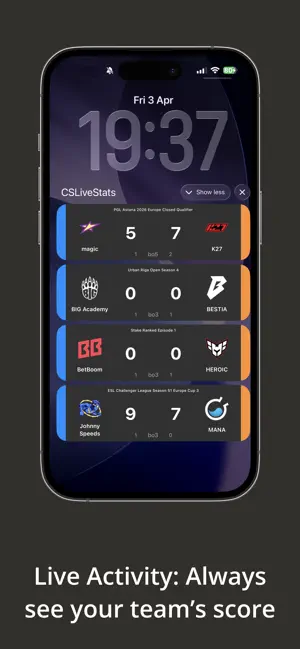 CSLiveStats: CS2 Live Activity screenshot 1