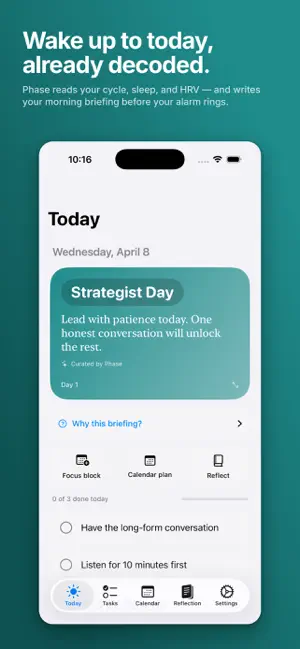 Phase: Cycle & Energy Planner screenshot 2