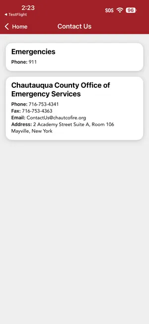 Chautauqua County OES screenshot 2
