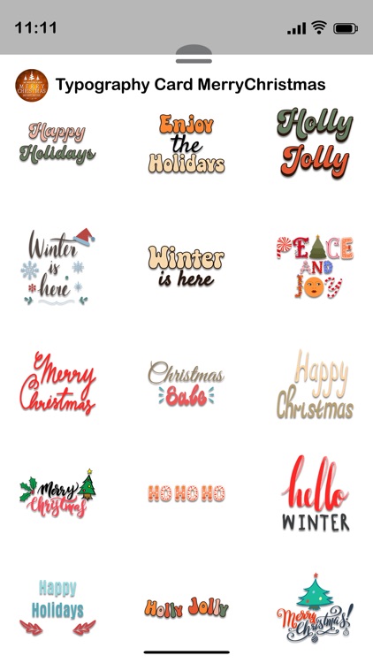 Typography Card MerryChristmas