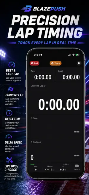 BlazePush: GPS Lap Timer screenshot 3