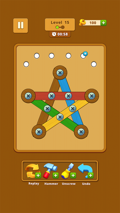Screw Wood Nuts: Bolts Puzzle Screenshot
