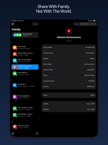 Kryven Vault - ID & Doc Wallet iPad screenshot