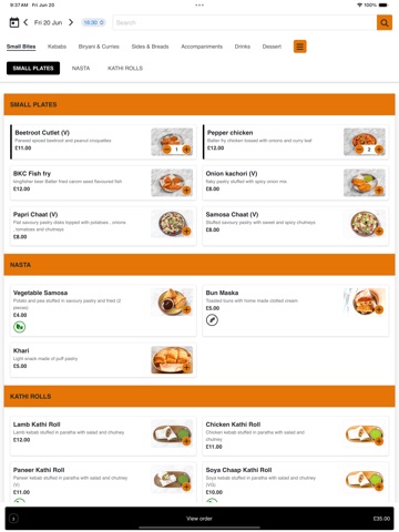BKC – Biryani Kebab Chai iPad screenshot