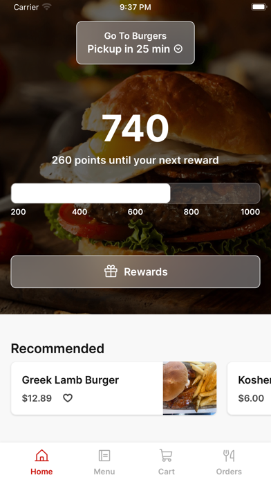 Go To Burgers iPhone screenshot 1 - Food & Drink app