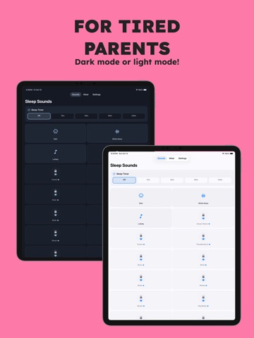 Baby Sleep Sounds White Noise iPad screenshot