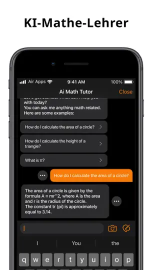 Screenshot von Taschenrechner Air: KI-Rechner auf dem iPhone 8
