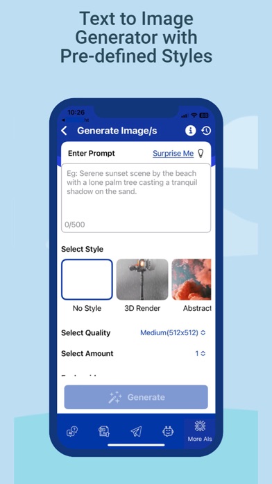 AI Buddy Chat, Counsel, Create Screenshot