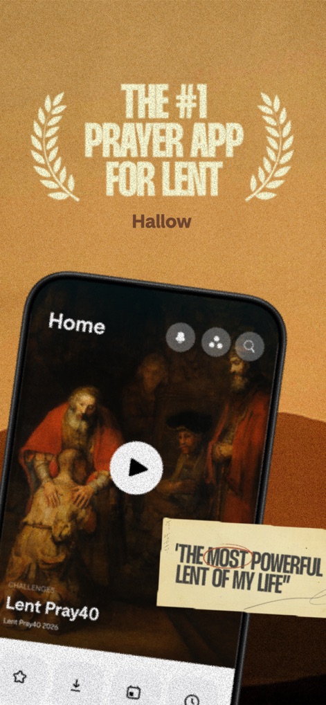 Hallow: Prayer & Meditation - Lenten Journey Start