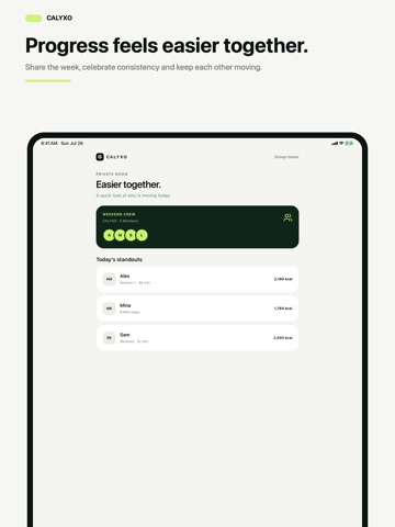 Calyxo: AI Health & Fitness iPad screenshot