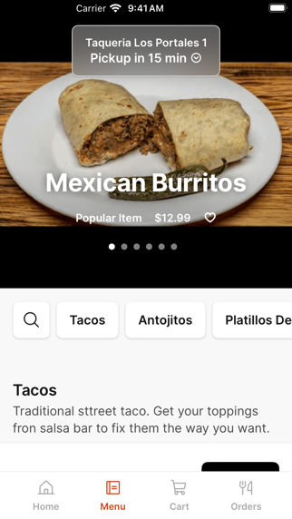 Taqueria Los Portales 1 iPhone screenshot 2 - Food & Drink app