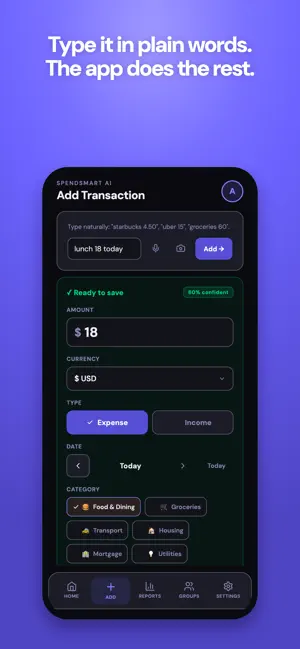 SpendSmartAI - Expense Tracker screenshot 1