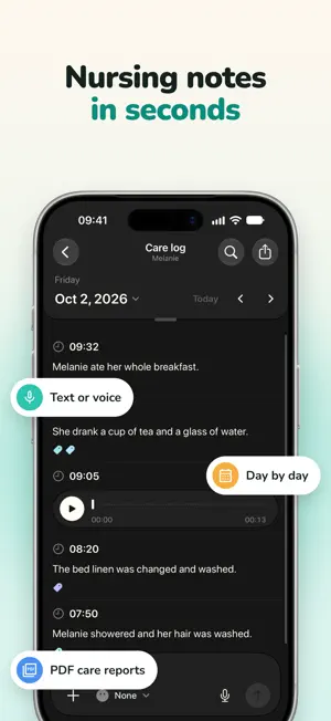 Pflepo: Caregiver Log & Tasks screenshot 1