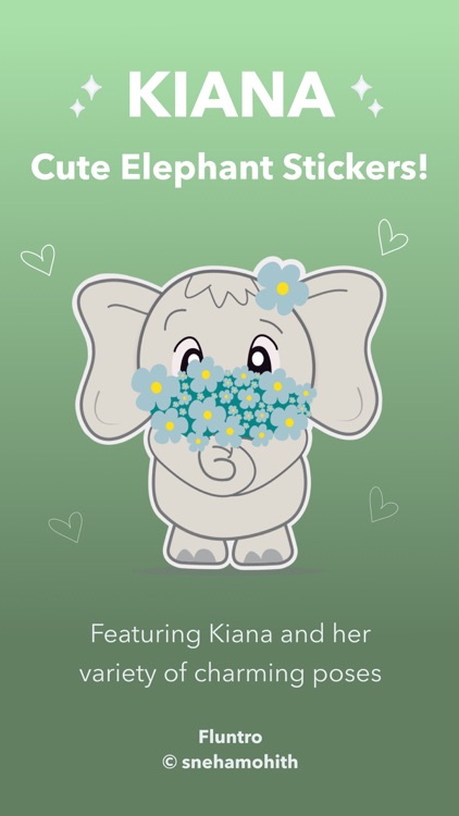 Kiana - Cute Elephant Stickers