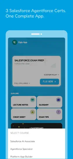 Salesforce Agentforce Prep: AI iPhone Screenshot 2